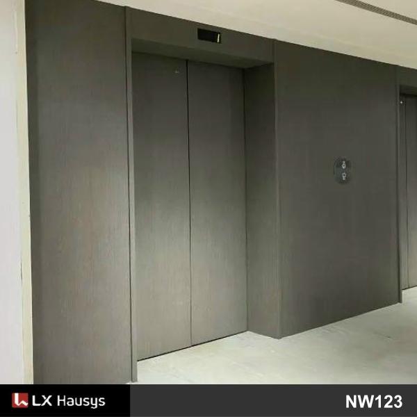 電梯貼膜 商業大廈電梯大堂翻新改色貼膜 LG Hausys NW123