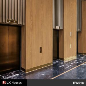 酒店電梯大堂裝修翻新轉色貼膜 LX Hausys BW018