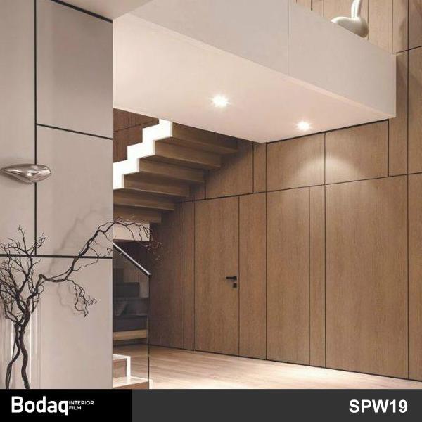 商業貼膜 辦公樓大堂梯間牆壁裝飾翻新轉色貼膜 Bodaq SPW19