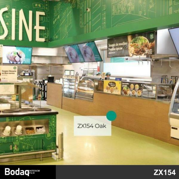 商業貼膜 餐飲食肆food court裝飾翻新轉色貼膜 Bodaq ZX154