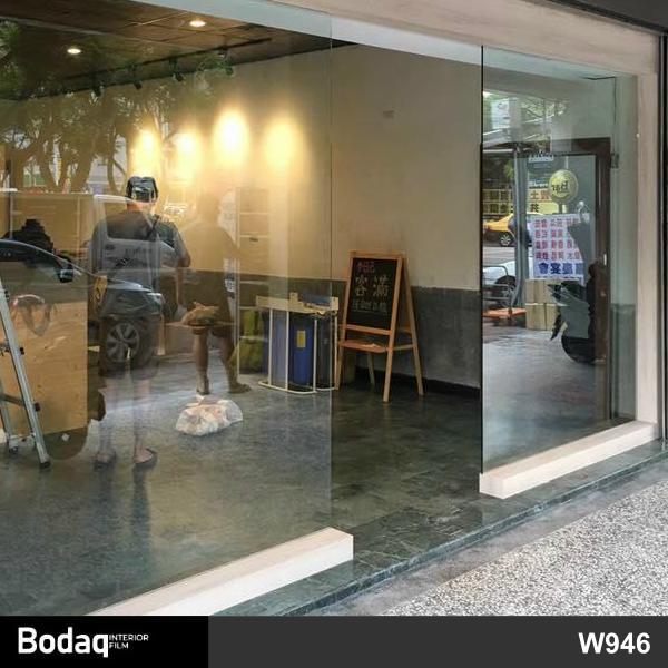 門片貼膜 奶茶咖啡店大門玻璃門框裝飾翻新改色貼膜 Bodaq W946